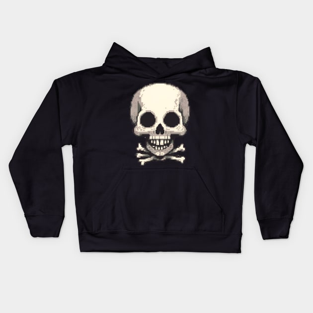 Pixel Skull Kids Hoodie by Jackson Williams